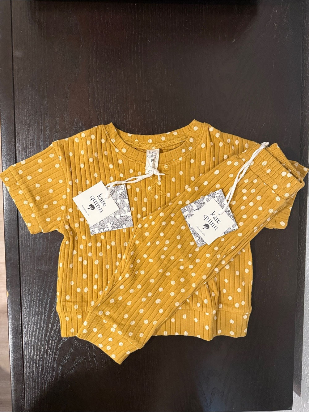 Kate Quinn Short Sleeve Jogger Set Honey Dot